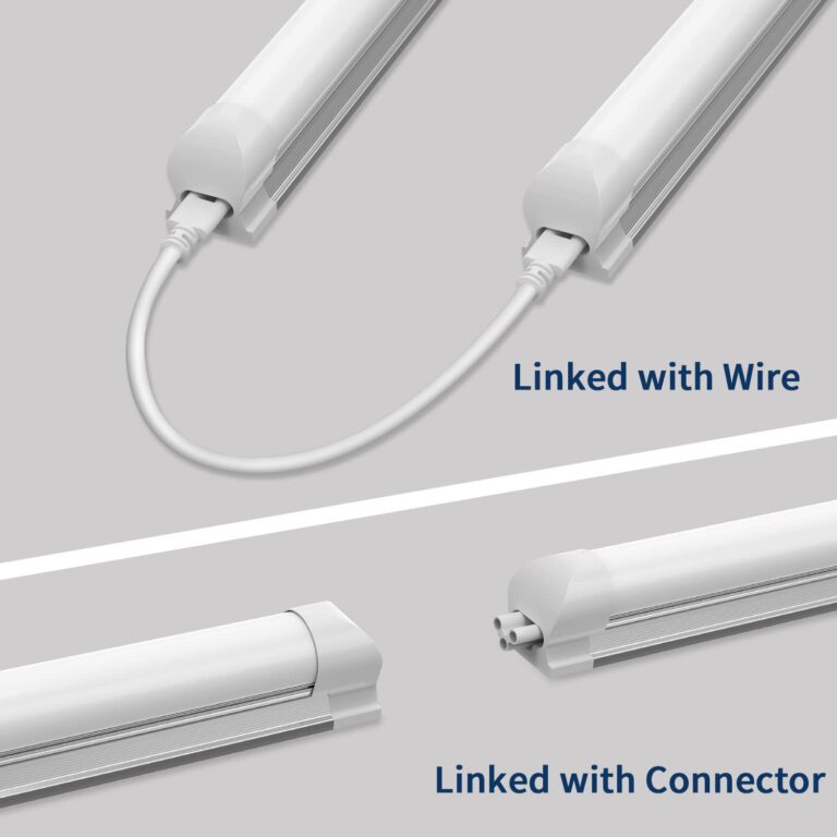 JESLED 8FT LED Shop Lights, 72W 6500K 9000LM Super Bright, 8 Foot Integrated LED Light Fixture, High Output, Frosted Cover, T8 Linkable LED Tube Lights for Garage, Wareshouse, Workshop (6-Pack) - Image 7