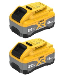 DEWALT 20V MAX XR 8Ah POWERPACK Lithium Ion Battery, 2-Pack (DCB2108-2)