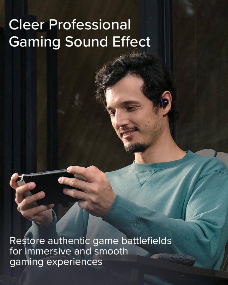 Cleer ARC II Gaming Earbuds - True Wireless Open Ear Headphones, Ultra-Low Latency, Snapdragon Sound, Bluetooth 5.3, USB-C Dongle, 35Hr Battery, Compatible with PS4, PS5, PC, Switch, Black - Image 5