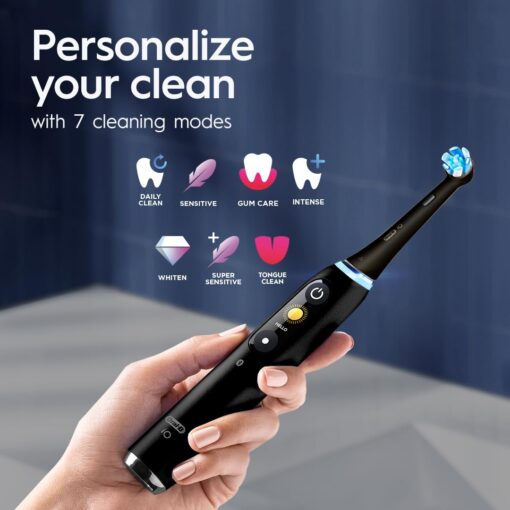 Oral-B iO Series 9 Electric Toothbrush with 4 Brush Heads, Aqua Alabaster - Image 7