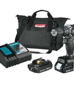 Makita XPH15RB 18V LXT Lithium-Ion Sub-Compact Brushless Cordless 1/2" Hammer Driver-Drill Kit (2.0Ah), Black