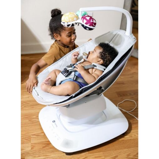 4moms MamaRoo Multi-Motion Baby Swing, Bluetooth Enabled with 5 Unique Motions, Sandstone - Image 3
