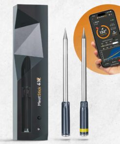 MeatStick 4X Bundle [2-Probe/650ft Range] | Quad Sensors Smart Wireless Meat Thermometer with Bluetooth | for Smoking, Grilling, BBQ, Air Fryer, Deep Frying, Oven, Sous Vide, Rotisserie