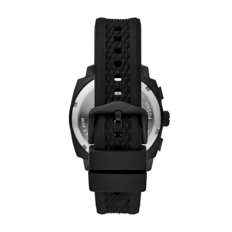 Fossil Men's Machine Chronograph Black Silicone Watch - Image 7