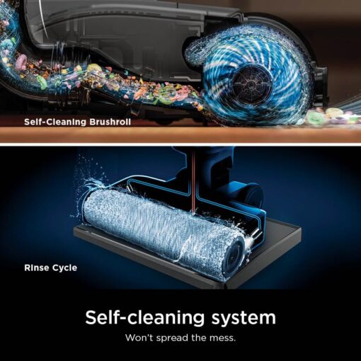 Shark Wet Dry Vacuum Mop All-in-One Cordless Hardfloor Cleaner, HydroVac MessMaster, 3-in-1 Self-Cleaning System, Strong Suction with 2 Brushrolls & 2 Solutions, for Hard Floors & Area Rugs, AW261 - Image 7