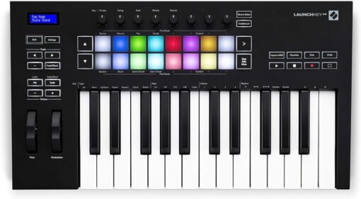 Novation Launchkey 25 [MK3] MIDI Keyboard Controller - Seamless Ableton Live Integration. Chord Mode, Scale Mode, and Arpeggiator — All the software you need for Music Production.