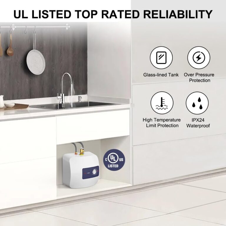thermomate Mini Tank Water Heater Electric, 1.32 Gallons Small Under Sink Water Heater for Point of Use Instant Hot Water 110V 120V, Wall or Floor Mounted, UL Listed ES150 - Image 7