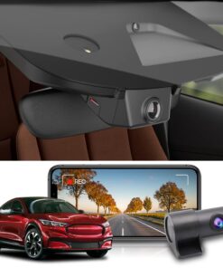 Fitcamx Front 2160P+Rear 1080P Dash Cam Adapts for Ford Mustang Mach-E 2021-2025 GT Select Premium, OEM Style, Dual Loop Recording, Built-in WiFi & APP, G-Sensor, Easy to Use, 128GB Card