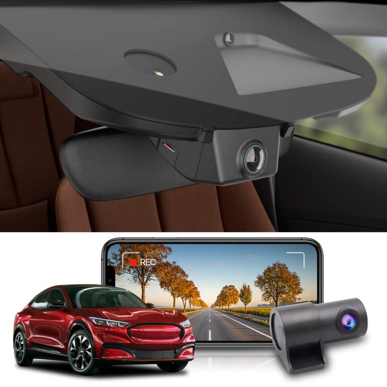 Fitcamx Front 2160P+Rear 1080P Dash Cam Adapts for Ford Mustang Mach-E 2021-2025 GT Select Premium, OEM Style, Dual Loop Recording, Built-in WiFi & APP, G-Sensor, Easy to Use, 128GB Card