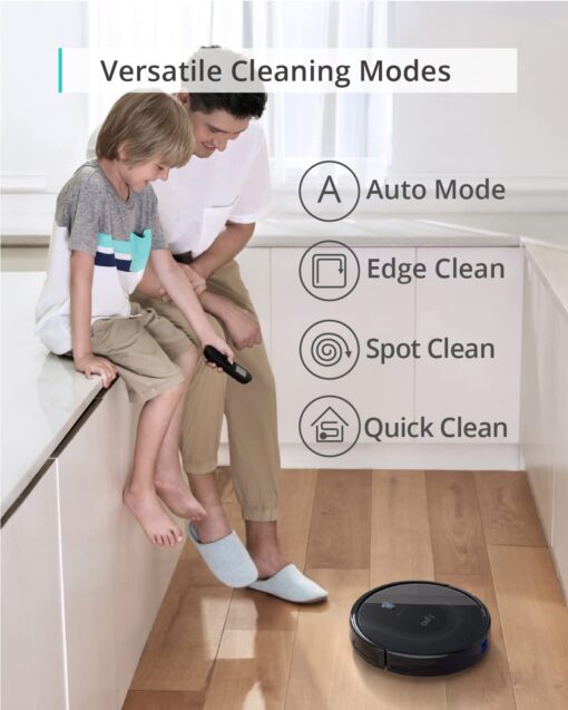 eufy Robot Vacuum 11S MAX, Super Thin, Powerful Suction, Quiet, Self-Charging Robotic Vacuum Cleaner, Cleans Hard Floors to Medium-Pile Carpets, Black - Image 2