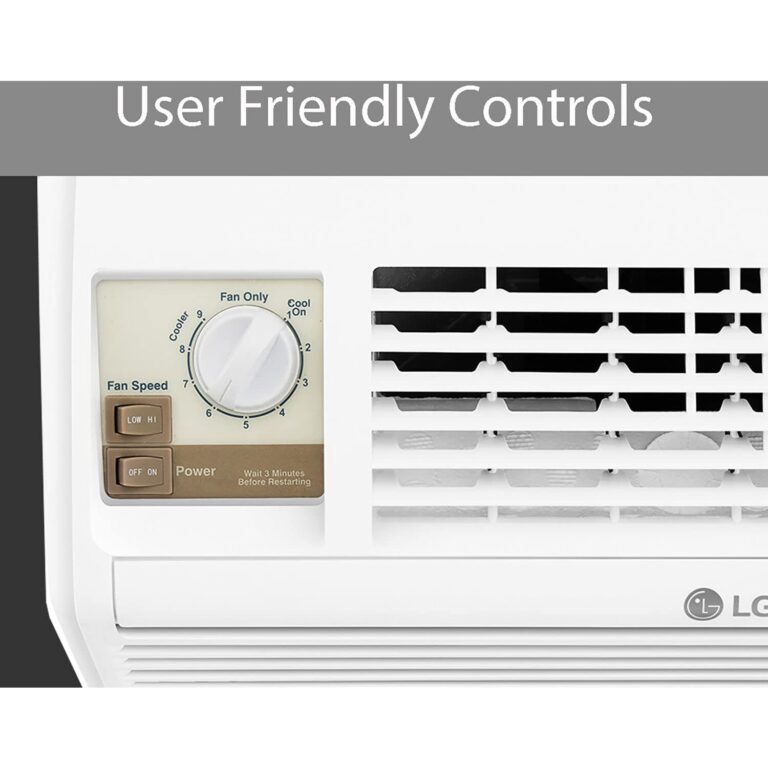 LG 5,000 BTU Window Air Conditioner, 115V, AC Window Unit Cools 150 Sq.Ft. (10' x 15' Room Size), Perfect for Bedrooms, Quiet AC with 2 Cooling & Fan Speeds, 2-Way Air Deflection, and Washable Filter - Image 6