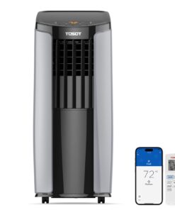 TOSOT 9,700BTU (5,000 BTU SACC) Portable Air Conditioner, Smart Wifi Control, AC Unit with Dehumidifier, Fan, Window Kit for Easy Installation, Cool Rooms Up to 300 Square Feet, Shiny Series
