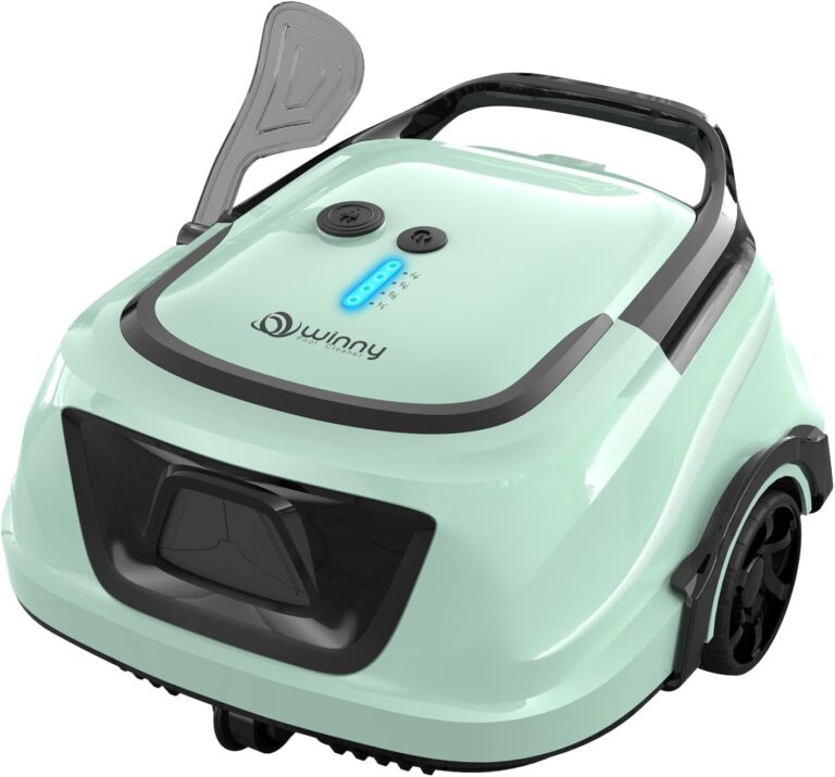 (2025 Upgraded) A1 Cordless Robotic Pool Vacuum, Automatic Pool Vacuum 120mins Running Time,Powerful Suction & Dual Filters, 2.5H Fast Charging, Ideal for Flat Above Pools Up to 1076 Sq.ft