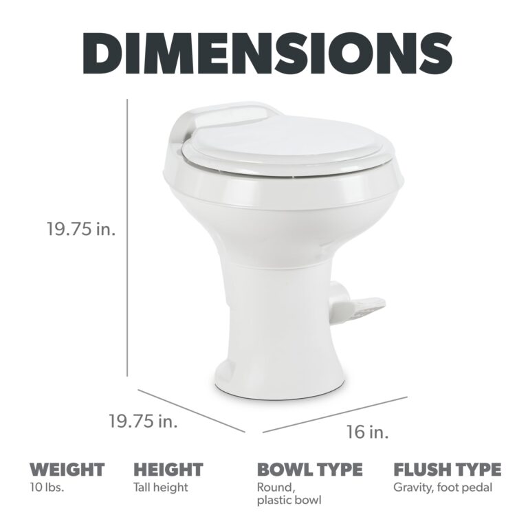 Dometic 302300071 300 Series Standard Height Toilet, White - Image 9