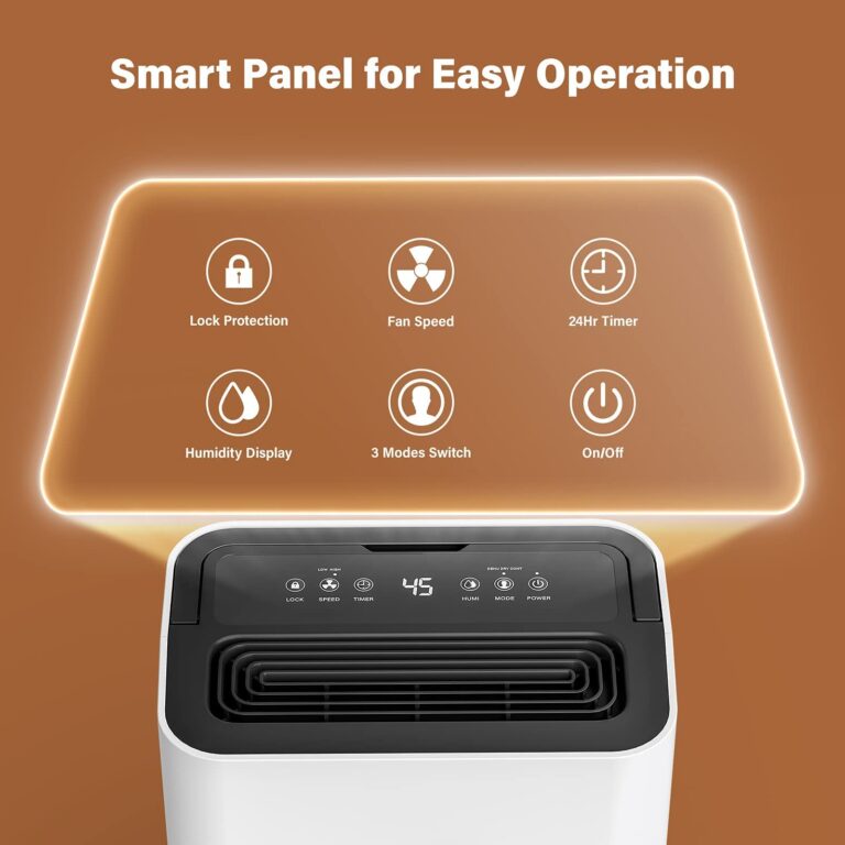 Fehom 4500 Sq. Ft Dehumidifier for Home Basements Bathroom Bedroom Continuous Drainage, with Auto Shut Off Humidity Control and Drain Hose - Image 6