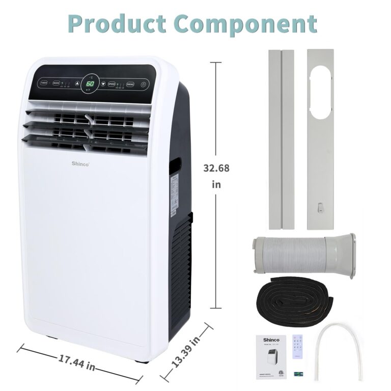 Shinco 10,000 BTU Portable Air Conditioner, Portable AC Unit with Built-in Cool, Dehumidifier & Fan Modes for Room up to 300 sq.ft, RC, 24 Hour Timer, Window Kit - Image 2