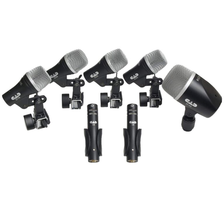 Cad Audio Stage7 Premium 7-Piece Drum Instrument Mic Pack with Vinyl Carrying Case + 7 On Stage Microphones Cables, 20 Feet, XLR - Image 4