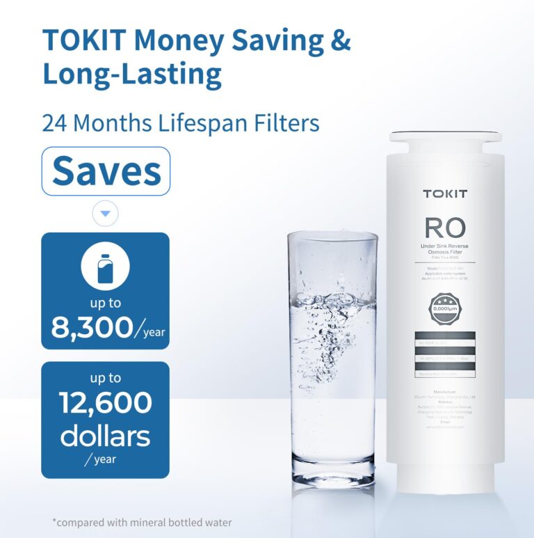 TOKIT Reverse Osmosis System, U1 SE Tankless Reverse Osmosis Water Filter, NSF/ANSI 58, Under Sink Water Filter RO System with Faucet,400 GPD 2:1 Pure to Drain,Reduces TDS - Image 5