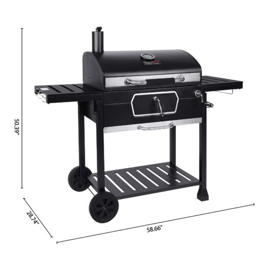 Royal Gourmet CD2030AN 30-Inch Charcoal Grill, Deluxe BBQ Smoker Picnic Camping Patio Backyard Cooking, Black, Large - Image 9