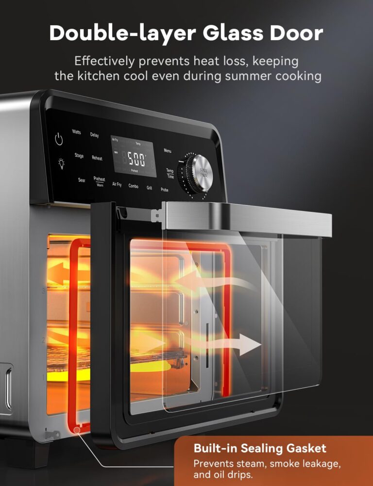 Nuwave TODD ENGLISH Air Fryer Grill Oven Combo, TRUE Char & Flavor, 100 in 1 Super Convection Toaster Oven Countertop, Excellent Thermal Insulation, POWERPORT™ Plug-In Grill, 550°F, Stainless Steel - Image 5