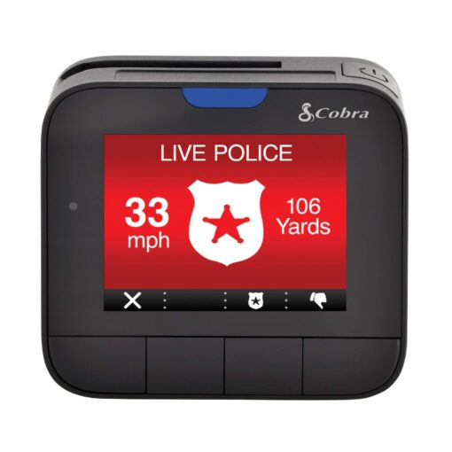 Cobra Dash Camera DASH2316D - 1080p Full HD Front Cam and 720p HD Rear Cam, 16GB MicroSD Included, iRadar Bluetooth Connectivity, Loop Recording, G-Sensor Auto Accident Detection, 2 Inch Screen, Black - Image 4