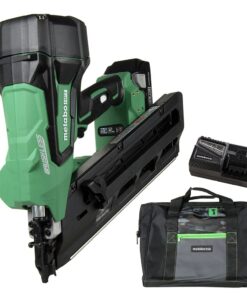 Metabo HPT 18V MultiVolt™ Cordless Framing Nailer Kit | Accepts 2-Inch up to 3-1/2-Inch Clipped & Offset Round Paper Strip Nails | 30 Degree Magazine | NR1890DCS