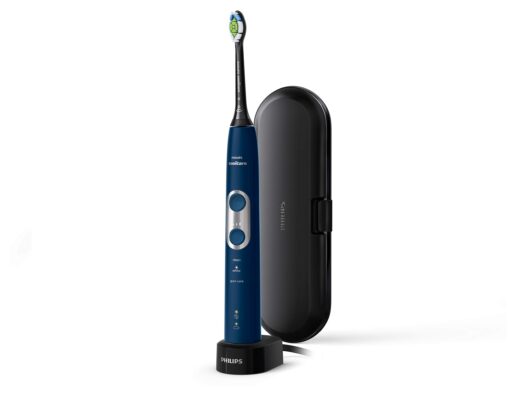 Philips Sonicare Protective Clean 6100 Navy Blue and 2 pack Premium Plaque Control Brush Head Bundle - Image 7