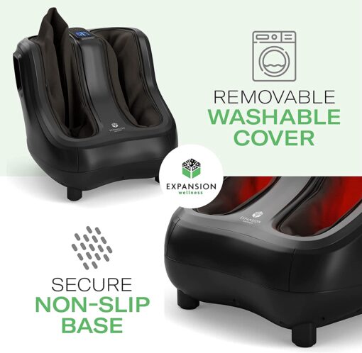 KoolerThings Shiatsu Heated Foot and Calf Massager Machine to Relieve Sore Feet, Ankles, Calfs and Legs, Deep Kneading Therapy, Relaxation Vibration and Rolling & Stimulates Blood Circulation - Image 5