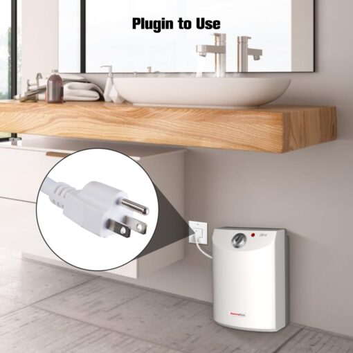 Thermoflow Electric Mini Tank Water Heater, 2.5 Gallon 120V Corded Under Sink Small Hot Water Heater for Point of Use Instant Hot Water - Image 4