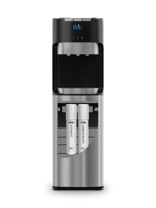Brio 400 Series Self-Cleaning UV Bottleless Water Cooler Dispenser - with 2-Stage Water Filter and Installation Kit, Tri Temp Dispense, Child Safety Lock - UL Approved