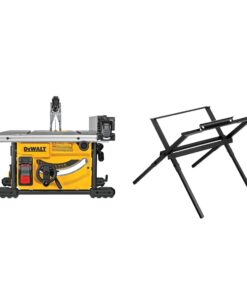 DEWALT Portable Table Saw with Stand, 8-1/4 inch, up to 48-Degree Angle Cuts (DWE7485WS)