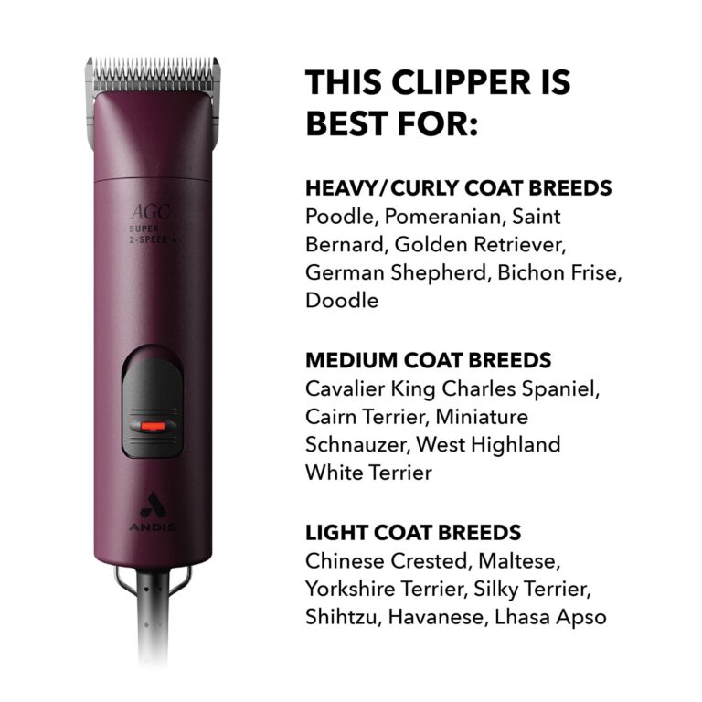 Andis 23375 Professional UltraEdge Super 2-Speed Detachable Blade Clipper – Rotary Motor with Shatter-Proof Housing, Runs Calm & Silent, 14-Inch Cord - for All Coats & Breeds - 120 Volts, Burgundy - Image 3