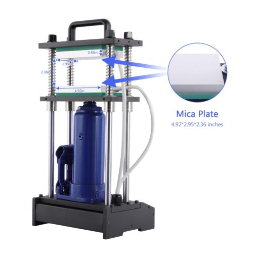 5 Ton Portable Hydraulic Heat Press Machine 4.99 x 2.99 Inch Dual Heating Plates with Dual Temperature Controllers LED Screen - Image 3