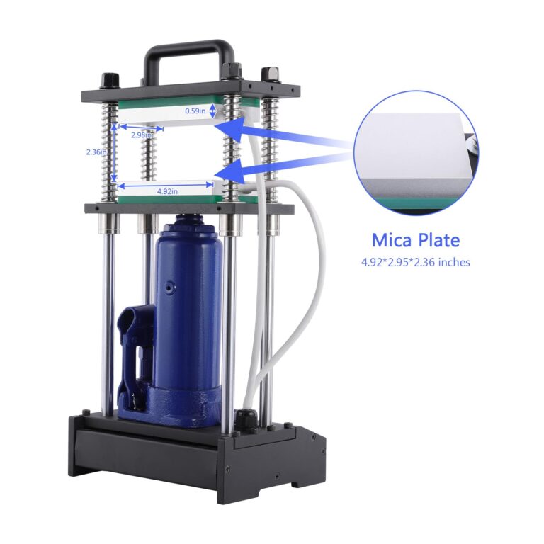 5 Ton Portable Hydraulic Heat Press Machine 4.99 x 2.99 Inch Dual Heating Plates with Dual Temperature Controllers LED Screen - Image 3