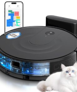 Kewbily Robot Vacuum and Mop Combo, LiDAR Navigation with Ultra Slim Design, Smart Mapping Robotic Vacuum Cleaner, 9000Pa Suction, Customizable Cleaning for Pet Hair, Carpets, and Hard Floors