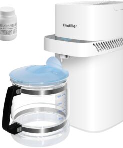 Smart Water Distiller for Home - 1.1 Gal Countertop Distilled Water Maker Machine with Real-time Monitoring for Distilling, 750W Home Distiller Maker Purifier with 4L Glass Container for Table Office