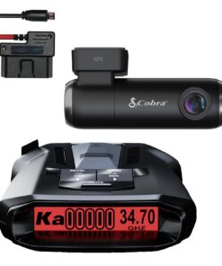 Cobra RAD 700i Laser Radar Detector & SC100 Smart Dash Cam + 2.5A OBD Port to Micro USB Hardwire Kit: Long Range Front and Rear Detection, DSP, Full HD 1080P Resolution, Built-in WiFi & GPS