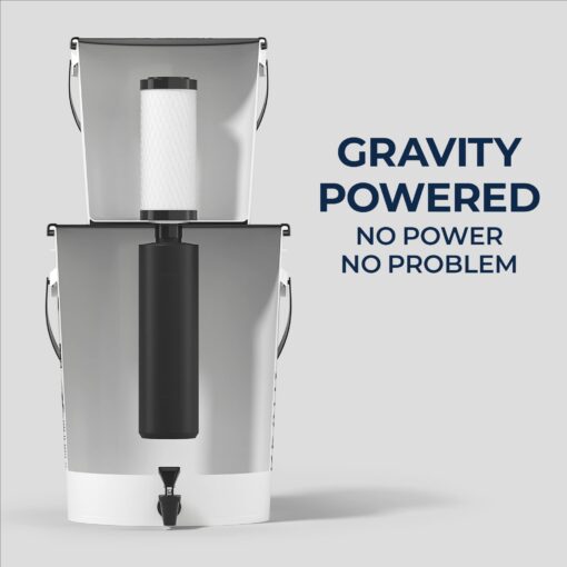 Outback Emergency Drinking Water Filter System - Gravity Fed Bucket Water Filtration for Survival, Off-Grid, Disaster Preparedness, Travel, & Camping, Bug Out Kit, Up to 24 Gallons a Day - Image 6