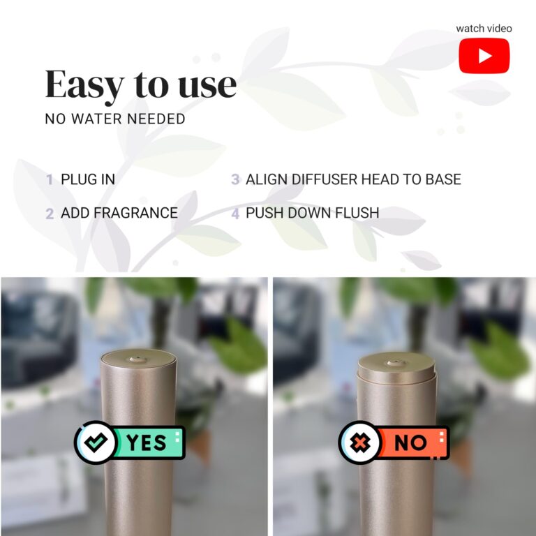 Natscent Dynamo Essential Oil Diffuser for Home with Fragrance Sample, App & Manual Control, Cold-Air Scent Diffusers for Home, Large Room, Hotel Scent Diffuser up to 1000sq.ft Black Aroma Diffusers - Image 6