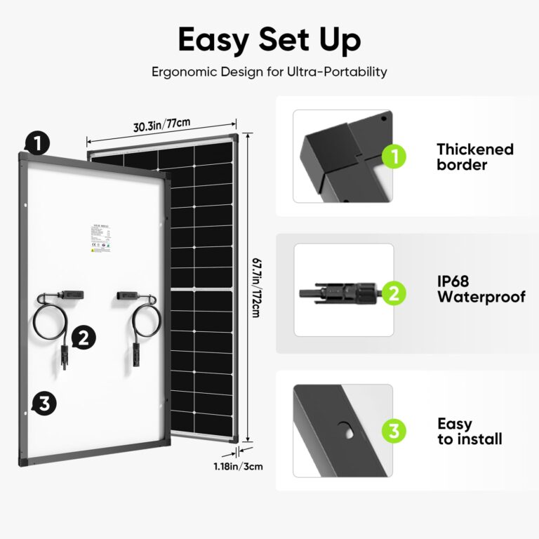220W Solar Panel,27% High Efficiency Perovskite Solar Cells,10BB Hidden Busbar Technology,12V/24V for RV Camper Boat Caravan Off-Grid Use - Image 3