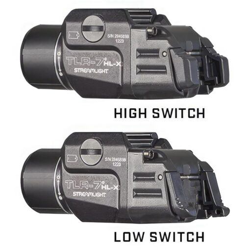 Streamlight 69458 TLR-7 HL-X USB 1000-Lumen Rechargeable Rail Mounted Weapon Light, Includes Interchangeable High and Low Switches, Black - Image 3