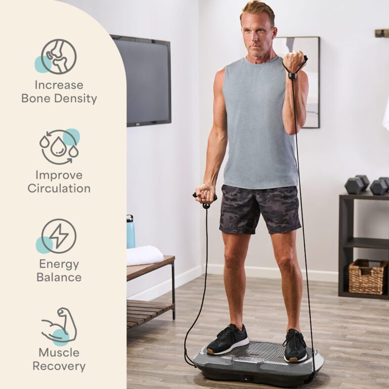 Lifepro Waver Vibration Plate Exercise Machine – High-Intensity Vibration for Muscle Activation, Full-Body Workout Vibrating Platform with Loop Bands, Fitness Equipment for Strength Toning & Fat Loss - Image 8