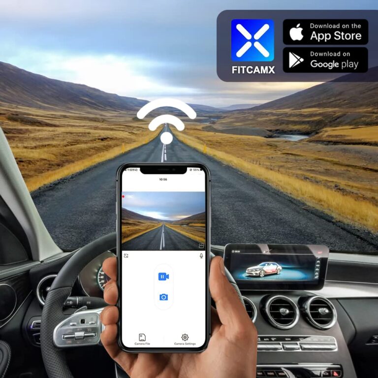 Fitcamx 4K Dual Dash Cam Compatible with Mercedes-Benz GLC 300& C Class (Model 6133), OEM Factory Look, Front 2160P+Rear 1080P HD Video, Loop Recording, WiFi & APP, G-Sensor, Easy to Use, 128GB Card - Image 3