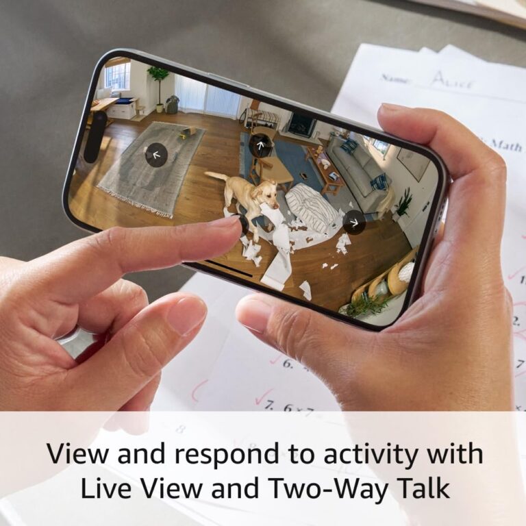 Ring Pan-Tilt Indoor Cam, White with Ring Stick Up Cam Battery, White - Image 5