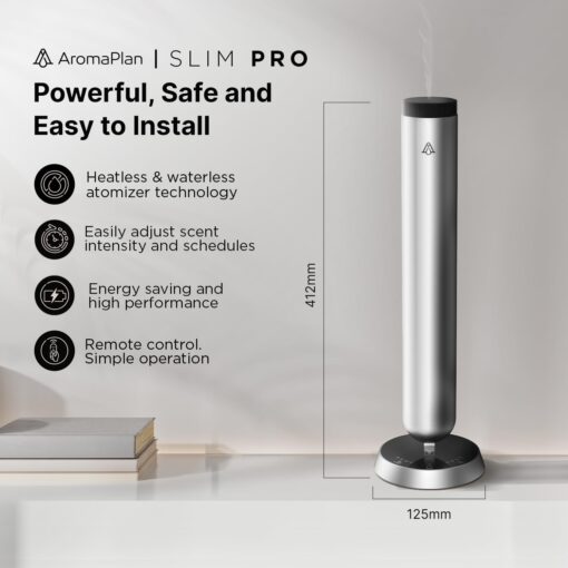 Slim Pro 2025 Waterless Tower Diffuser with Essential Oil - Diffuser for Aromatherapy Oils - No Noise, Easy Scent Adjustment & Energy Saving - Wireless Pro Diffuser for Home, Office & Hotel - Image 6