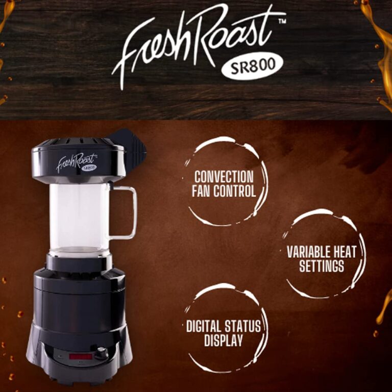 Fresh Roast SR800 Automatic Coffee Bean Roaster - Roast Coffee At Home - Variable Heat Settings - Convection Fan Control - Digital Status Display - Speed Roasting System - The Freshest Roast On Earth - Image 3