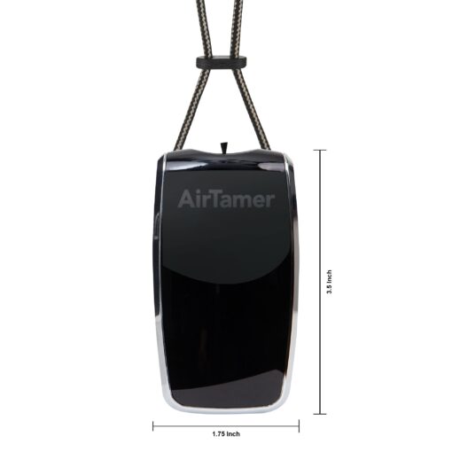 AirTamer A320 Rechargeable Personal Air Purifier, Proven Performance, Virus and Pollutant Tested*, Black with Leather Travel Case - Image 2
