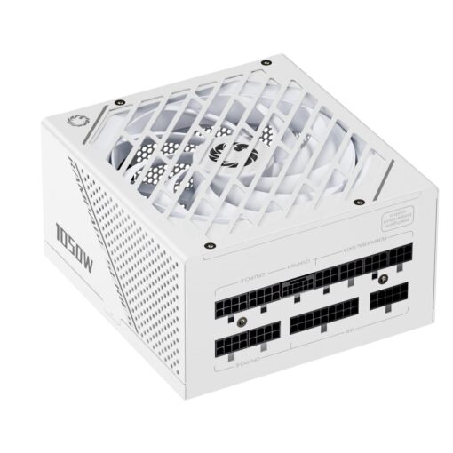 GAMEMAX Rampage Series 1050W ATX 3.1 & PCIe 5.1 80 Plus Platinum Certified Fully Modular Power Supply, 135mm F.D.B Fan, 105°C Japanese Caps, 10 Year Warranty, GX1050, White