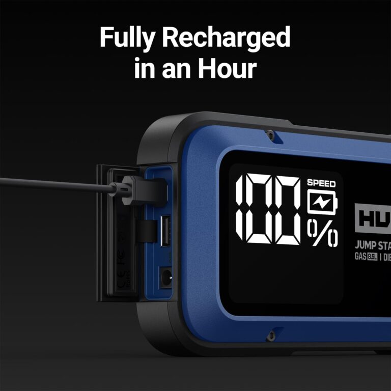 Hulkman Alpha85,Cobalt Blue, 2000A 74Wh Smart Jump Starter, 12V Portable Car Battery Booster with 3.3" Display, USB-C Power Pack,Includes 65W Wall Charger,Jumper Cables for up to 8.5L Gas/6.0L Diesel - Image 6