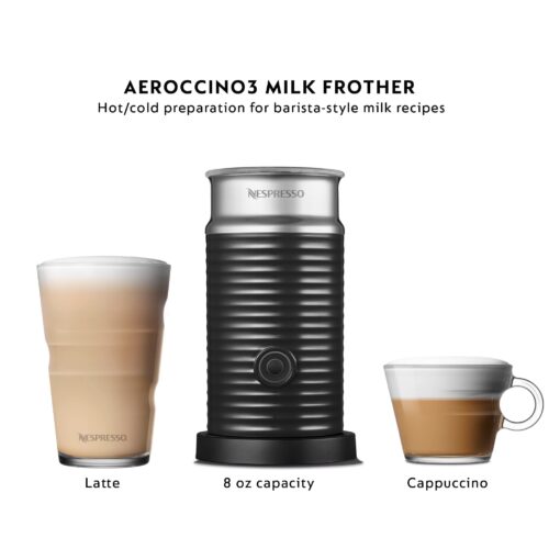 Nespresso Vertuo Pop+ Deluxe Coffee and Espresso Maker by Breville with Milk Frother, Titan - Image 4